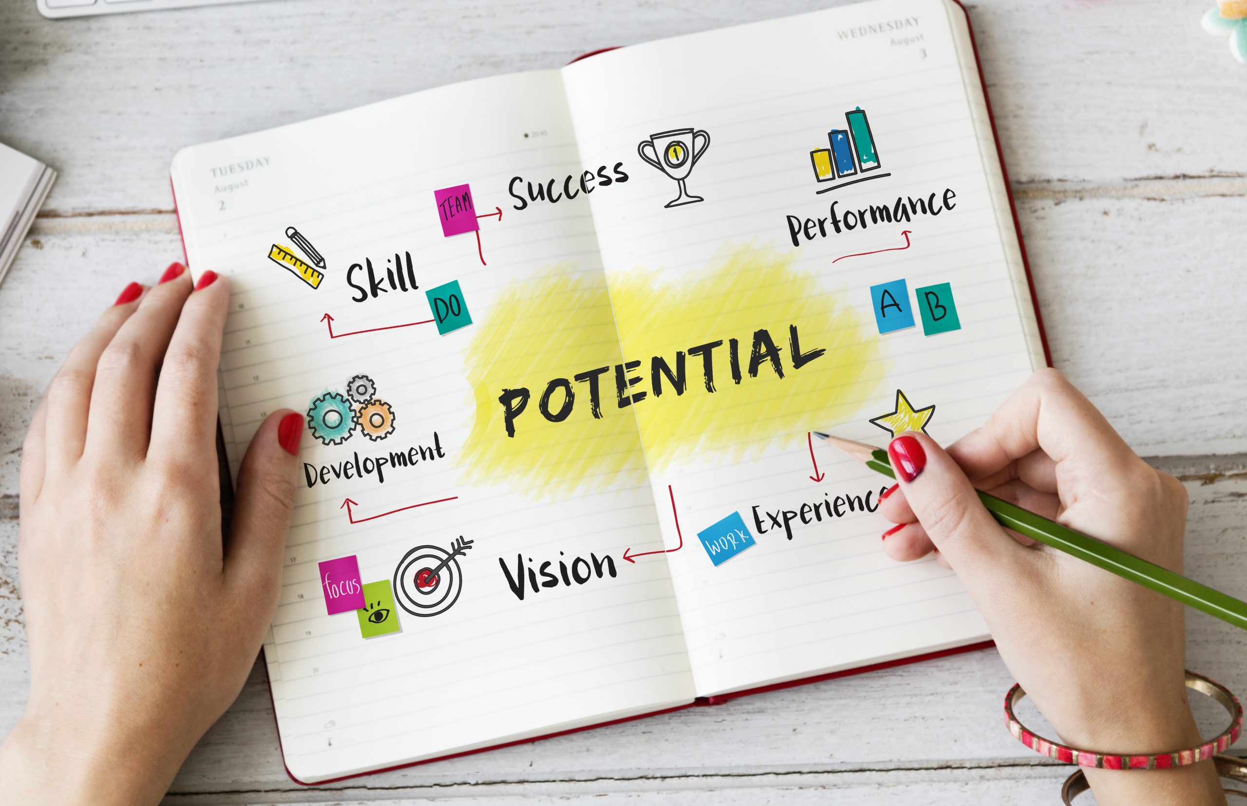 Improvement Potential Excellence Diagram Graphic Concept Zanbest-Our-mandate